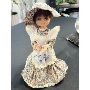 Miss Country Music Vintage Wind Up Musical Doll WORKING w‎ FLOWER & HAT